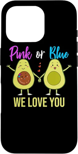 Vista 20 de Pink Or Blue Parents Gender Reveal Baby Shower Party Avocado Case for iPhone 17