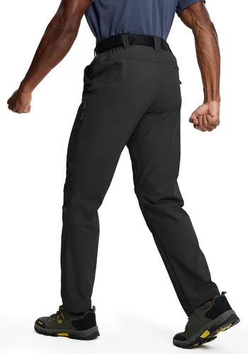 Vista 2 de Pantalones de senderismo para hombre, ligeros, de carga, de trabajo, tácticos, de nailon, elásticos, impermeables, de secado rápido, para pesca