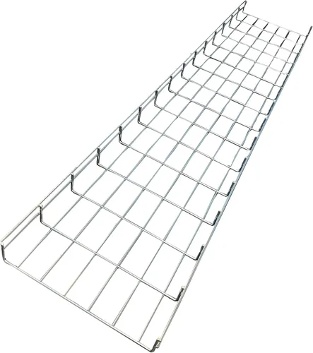 Vista 17 de Kable Kontrol Soporte de piso lateral de 2 pulgadas – Soporte de bandeja de cable de malla de alambre – Bandeja de malla de alambre Cesta de cables