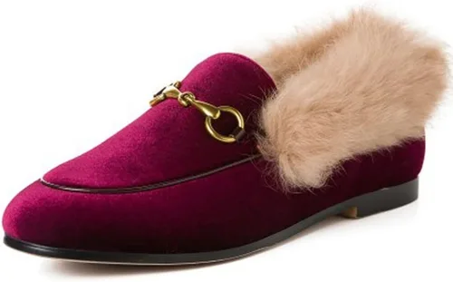 Vista 9 de Divanne Mocasines para mujer, mocasines planos con cadena dorada, mocasines de piel sin cordones Albaricoque