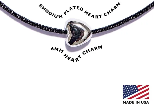 Vista 2 de NAZ COLLECTION - Pulsera con dije de corazón para pareja con cuerda ajustable - Pulsera de la amistad, pulsera de protección de Cabalá, regalo