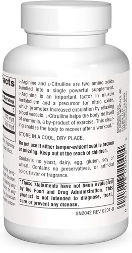 Vista 2 de Source Naturals L-Arginina L-citrulina Complejo., SN2042, 1, 1