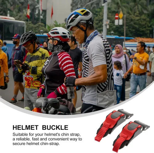 Vista 2 de iplusmile Kit de hebilla de correa de barbilla de liberación rápida para casco de motocicleta, reemplazo de hebilla de casco de metal para ajuste