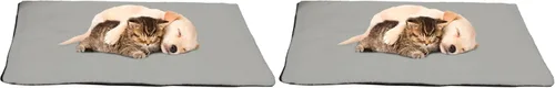 Vista 13 de PETMAKER Almohadilla térmica autocalentable para jaulas de tamaño pequeño/mediano - 25x18 - Chocolate, Marrón