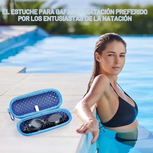 Vista 4 de Estuche para Gafas de Natación para Gafas de Natación, Fundas Protectoras para Gafas con Clip, Gafas de Sol, Gafas, Deportes Sunglasses, Goggles