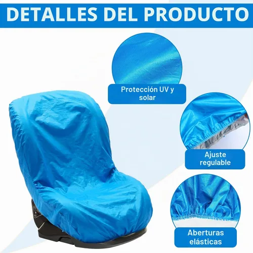 Vista 5 de Bbto 2 piezas de fundas para asiento de automóvil, protector de calor para Azul