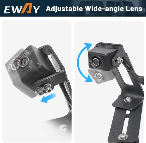 Vista 2 de EWAY Light 2.0 - Cámara de respaldo de neumáticos de repuesto para Jeep Wrangler JK Compass Commander Patriot Liberty 2007-2018, soportes ajustables