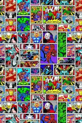 Vista 3 de Marvel Comics - Pantalones de pijama vintage de los Vengadores para hombre, Multi