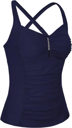 Vista 2 de Hilor Tankini para mujer, con control de abdomen, espalda cruzada, tankini