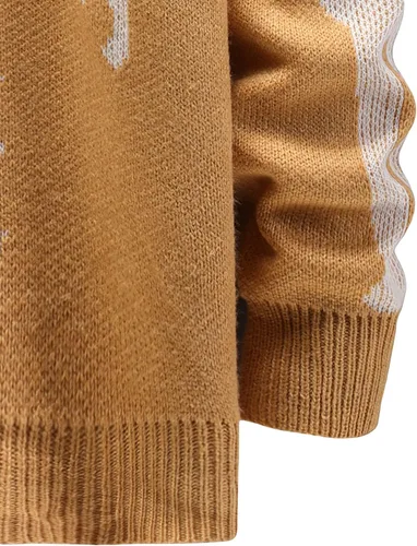 Vista 5 de SHENHE Cárdigan de manga larga con estampado de esqueleto para hombre, cuello en V, con botones