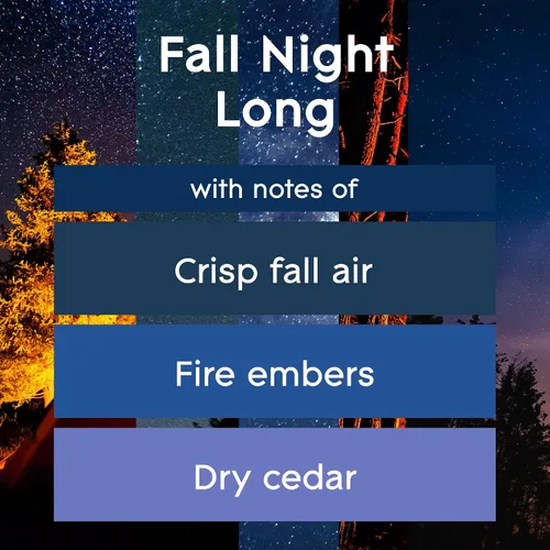 Vista 2 de Glade Candle Fall Night Long, Vela perfumada con aceites esenciales, vela ambientadora, vela de 3 mechas, 6.8 onzas