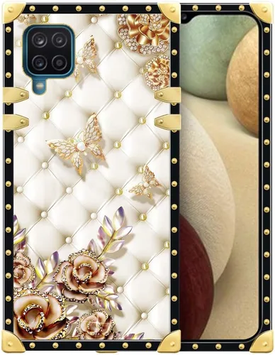 Vista 74 de Funda compatible con Samsung Galaxy A03S 4G, TPU suave de lujo y parte trasera de policarbonato duro para niñas y mujeres, funda protectora a prueba