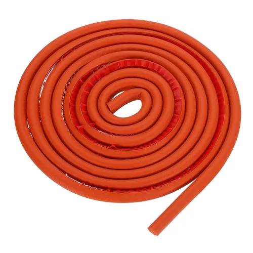 Vista 26 de uxcell Varilla de espuma de 3.28 pies, relleno de junta sólida en forma de D de 0.24 x 0.24 pulgadas, tira de sellado de espuma para protector
