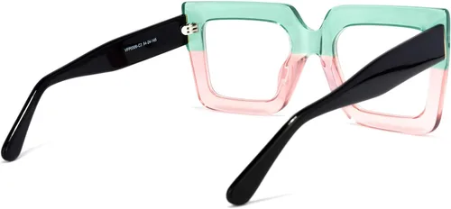 Vista 7 de Zeelool Elegantes gafas cuadradas de gran tamaño con bloqueo de luz azul para mujer, 100% protección UV400, Brandon VFP0306