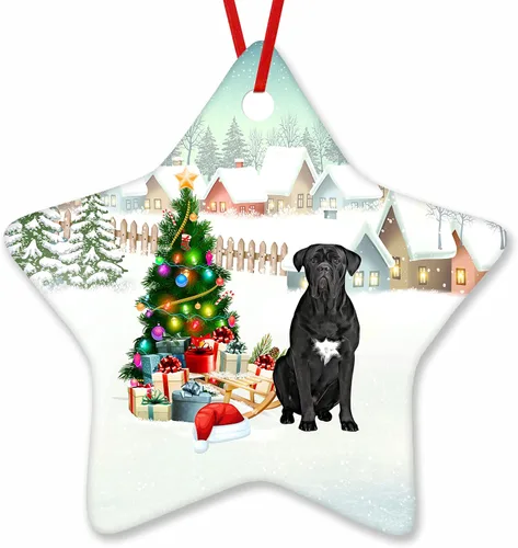 Vista 54 de Prezzy Airedale Terrier - Adorno para decoración de árbol de Navidad, regalos lindos para amantes de los perros, para familiares y amigos, nuevo