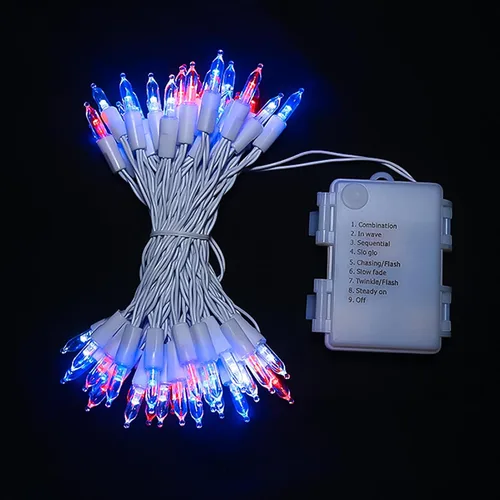 Vista 9 de MULTI-SPARKING - Luces de Halloween operadas con batería - 50 luces LED mini moradas para árbol pequeño, corona, manualidades, decoración