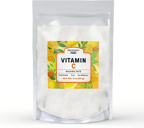 Vista 5 de Unpretentious Vitamina C polvo panadero ácido ascórbico, bolsa resellable (8 onzas)
