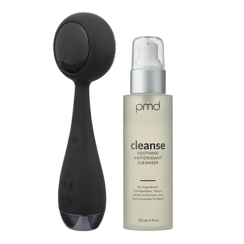 Vista 15 de Clean Pro - Electric Facial Cleansing Brush, Smart Facial Device with Silicone Brush & Heated Anti-Aging Aluminum, Gemstone, Precious Metal Massager