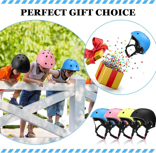 Vista 7 de Kingdder 8 Pcs Kids Bike Helmets Bulk CPSC Certified Toddler Skateboard Adjustable Kids Bike Helmet Ages 5-8 Years Old Boys Girls for Skateboard