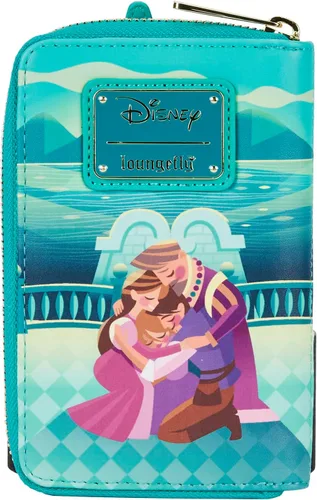 Vista 3 de Loungefly Disney Tangled Princess Castle - Cartera con cremallera alrededor