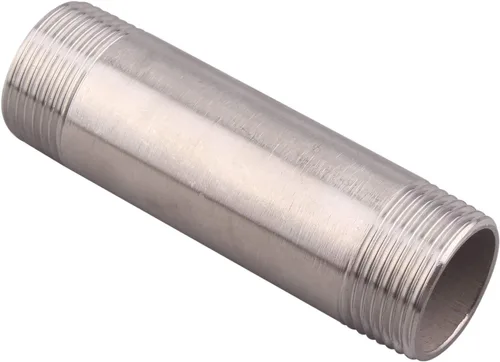 Vista 4 de 1" X 1" NPT Macho NPT Acero Inoxidable 304 Colocación Acoplamiento de Tubo Moldeado 4" Longitud