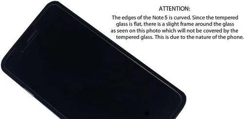 Vista 2 de LUVVITT Protector de pantalla de vidrio templado premium para Samsung Galaxy Note 5 (con aplicador súper fácil), transparente