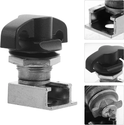 Vista 9 de 2pcs T-Handle Latch Locks Zinc Alloy Keyless Cam Locks for Truck Tool Box Cabinet Door Equipment Box with Base