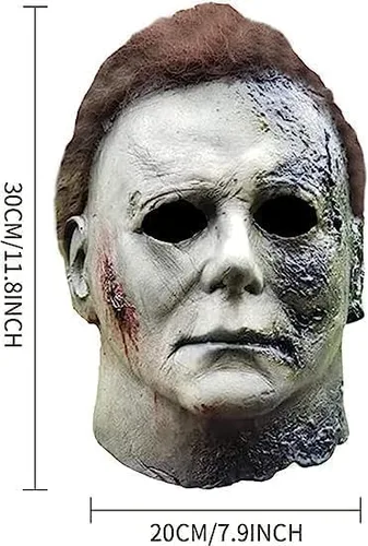 Vista 2 de Máscara de Michael Myers para adulto, máscara de disfraz de Michael Myers
