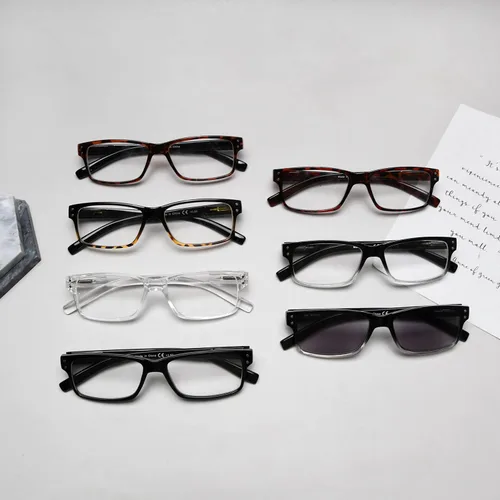 Vista 6 de BLUELESS Gafas de lectura vintage para hombre y mujer (todas las tortugas, +4.00)