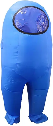 Vista 2 de Among Us - Disfraz inflable y divertido para adultos, traje espacial para Halloween, disfraz de astronauta para adultos fanáticos del videojuego