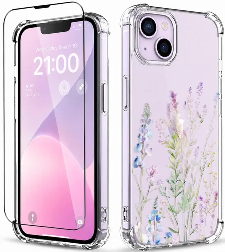 Vista 72 de Funda para iPhone 13 y iPhone 14 (6.1 pulgadas), funda protectora delgada de poliuretano termoplástico suave a prueba de golpes, bonito