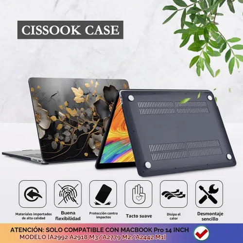 Vista 6 de CISSOOK Funda para MacBook Pro de 14 pulgadas 2025-2021 Release M5 A3434 M4 A3401 A3112 A3185 M3 A2918 A2992 M2 A2779 M1 A2442, carcasa rígida