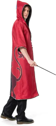 Vista 7 de Disfraz de mago para cosplay, capa de bruja, capa para fanáticos de la casa, uniforme escolar, Halloween, unisex