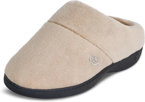 Vista 13 de isotoner Pantuflas clásicas de espuma viscoelástica antideslizantes para mujer Ceniza