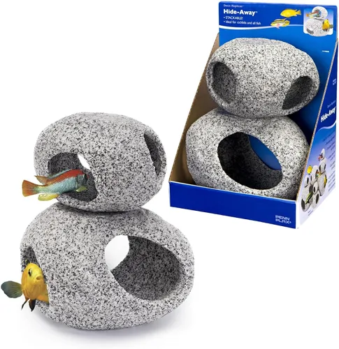 Vista 11 de Penn-Plax Deco-Replicas - Adorno de granito para acuario y escondite – Aspecto realista de piedra – Seguro para tanques de agua dulce y agua salada