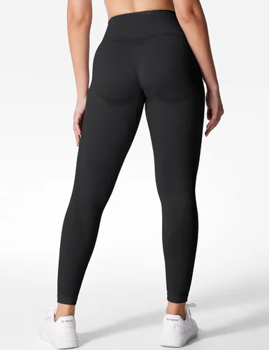 Vista 4 de YEOREO - Leggings de entrenamiento sin costuras de cintura alta para mujer, pantalones de yoga con contorno estilo sonrisa, mallas atléticas
