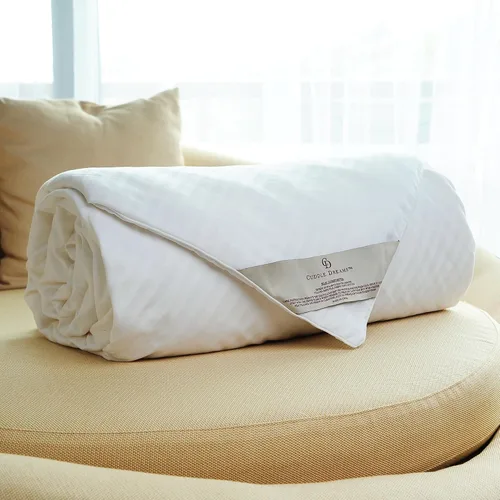 Vista 2 de CUDDLE DREAMS Edredón de seda para primavera/verano/otoño, 100% relleno de seda de hilo largo, natural y transpirable (tamaño Twin) Relleno