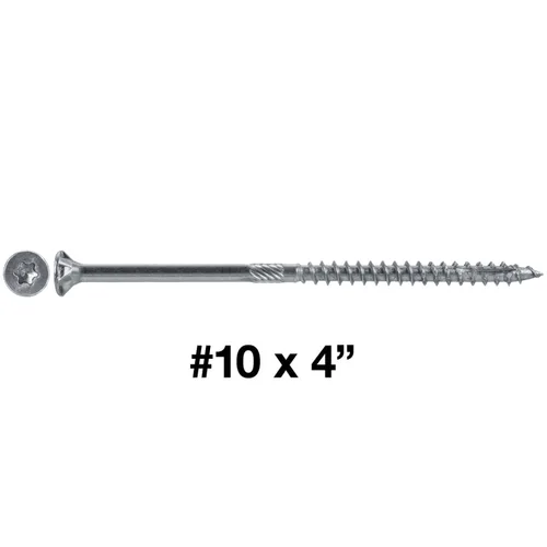 Vista 28 de 8 x 1 revestimiento exterior recubierto de bronce, tornillo de madera multiusos compatible con ACQ, cabeza plana Torx/Star Drive de 1 libra, 288