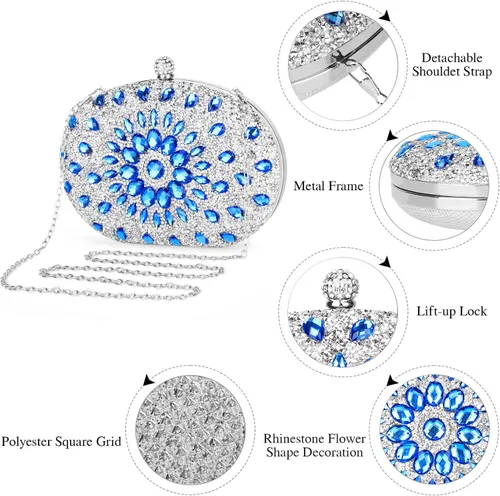 Vista 4 de Evening Bag, Azul Real