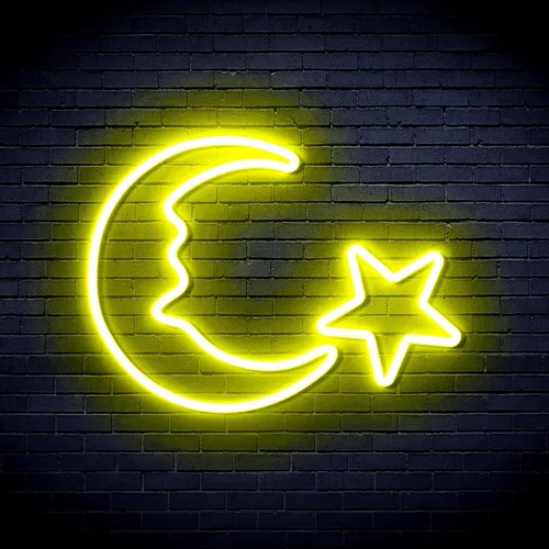 Vista 10 de ADVPRO Moon and Star Flex Silicone LED Neon Sign - Azul - st16s33-fnu0009-b