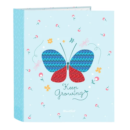 Vista 2 de Carpeta de anillas BlackFit8 Mariposa Azul A4 27 x 33 x 6 cm