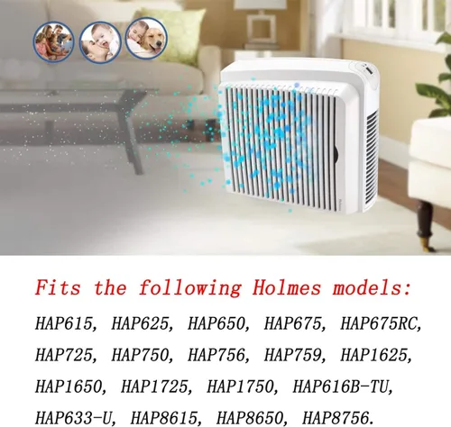 Vista 4 de HAPF600 - Filtro HEPA verdadero compatible con filtro Holmes B. Repuesto para HAPF600D HAP615 HAP625 HAP650 HAP675RC HAP725 HAP750 HAP1625 HAP1650