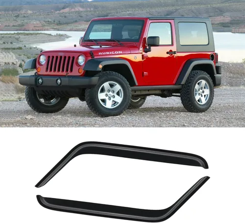 Vista 132 de Protectores de lluvia en canal para Jeep Grand Cherokee L 2021-2026, protectores de visera de ventana, deflector de ventilación, sombra viento humo
