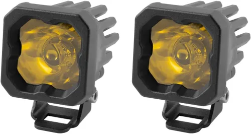 Vista 10 de Diode Dynamics SSC1 Luz LED deportiva estándar amarilla (par), inundación con retroiluminación ámbar