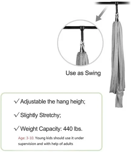 Vista 5 de Columpio sensorial para adultos autistas, hamaca para terapia, silla colgante, cama colgante, cápsula colgante para interiores, malla transpirable