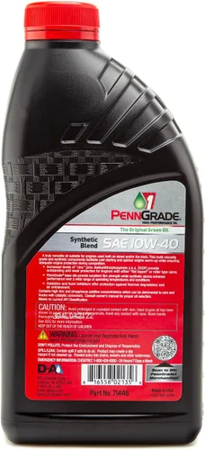 Vista 8 de PENN GRADE 1 Mezcla sintética de alto rendimiento SAE 10W-40 (1 cuarto de galón)