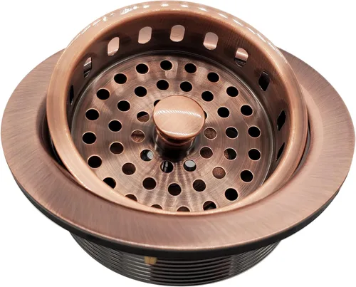 Vista 6 de Westbrass D214-12A - Colador grande para fregadero de cocina de 3-1/2 pulgadas, bronce antiguo