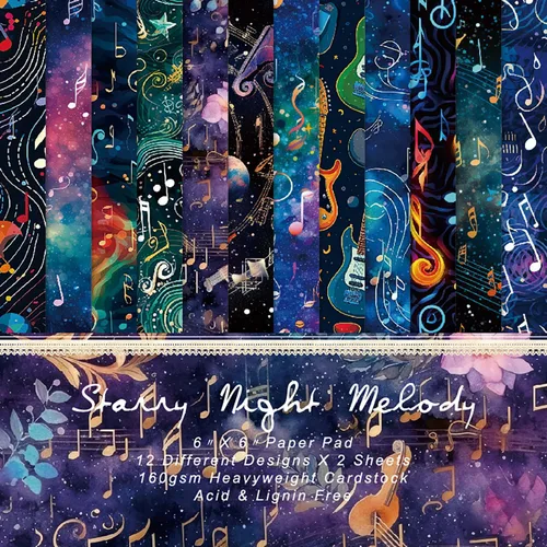 Vista 24 de YASMEN Bloc de papel para álbum de recortes de Navidad, 6 x 6 pulgadas, cartulina de una sola cara para hacer tarjetas, diarios, planificador