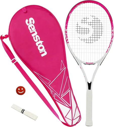 Vista 9 de Senston 27" Adult Tennis Racket, Durable Lightweight Vibration Dampening Anti-sweat ergonomic grip, aerospace aluminum frame, big sweet spot