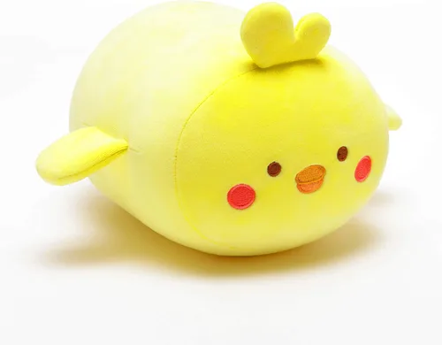 Vista 5 de Anirollz - Juego de 2 almohadas de peluche de felpa, Pollito en hamburguesa para regalar